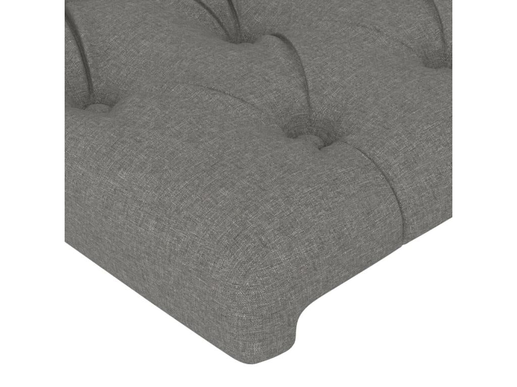 Tête de lit 4 pièces Gris foncé 100x7x78/88 cm Tissu MCRB42955