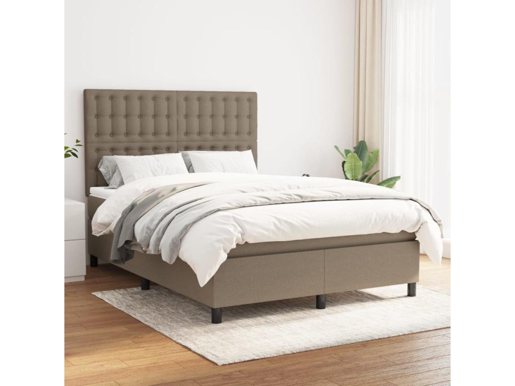 Sommier à Ventoriq de lit avec matelas Ventoriq 140x200 cm Tissu ERUQ32338