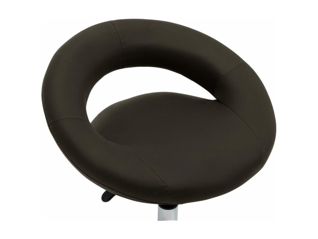 Chaise de travail roulante Marron Similicuir CKZI36585