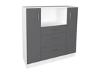 Lumenao Armoire de cuisine Tiroir Meuble bas de cuisine Micro-ondes Lumenao Blanc / Anthracite  YKKZ04041