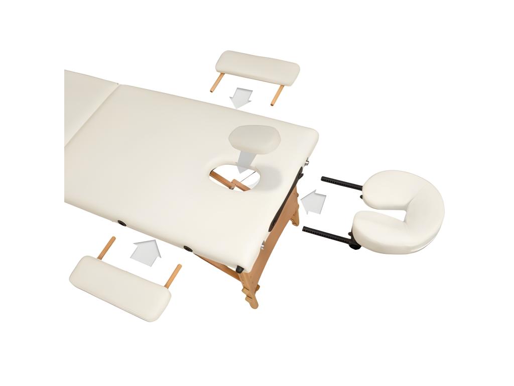 Table de massage crème crème 210x95x84 cm 08 0000462 DMDF66520