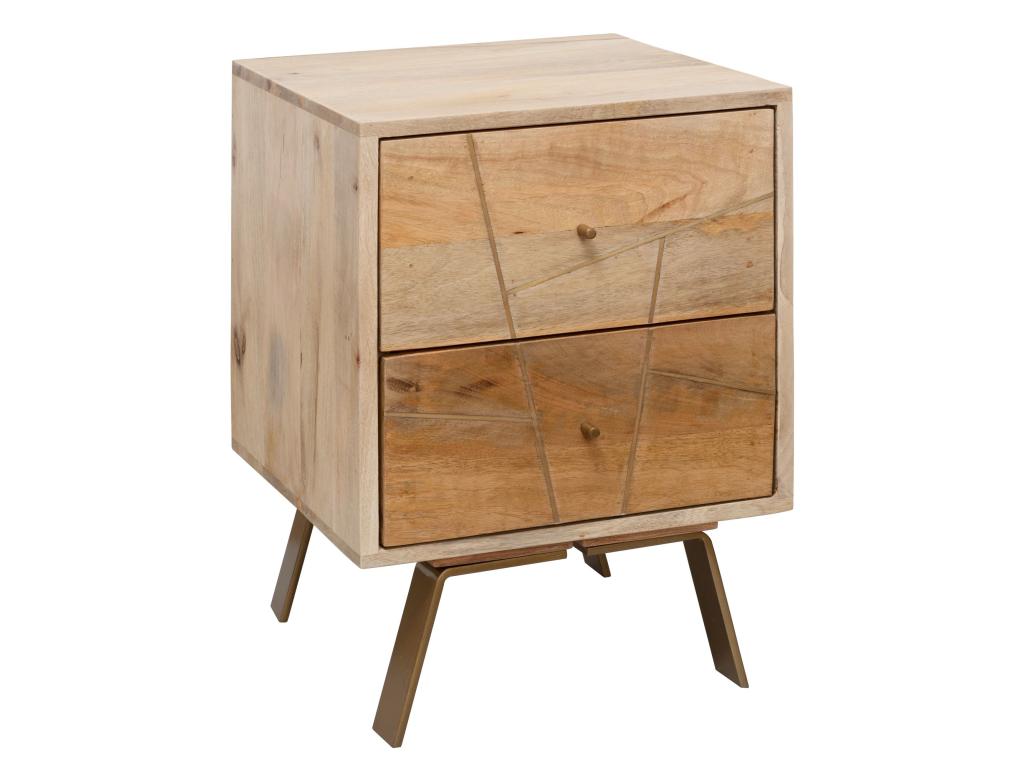 Table de chevet Bois Massif 40x56x40cm Table de nuit Table d'appoint ULHU67768