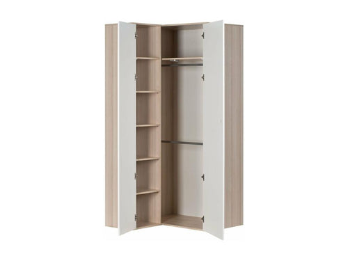 Armoire d'angle 6 Étagères et 2 Penderies - Lumenao MWOM60561
