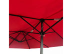 Parasol double de jardin Lumenao en rouge Poids 12,3 kg Dimensions L460 x l270 x H245 cm AAJC60690
