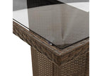 Ensemble à manger de jardin et coussins 7 pièces marron rotin ZUSN61829
