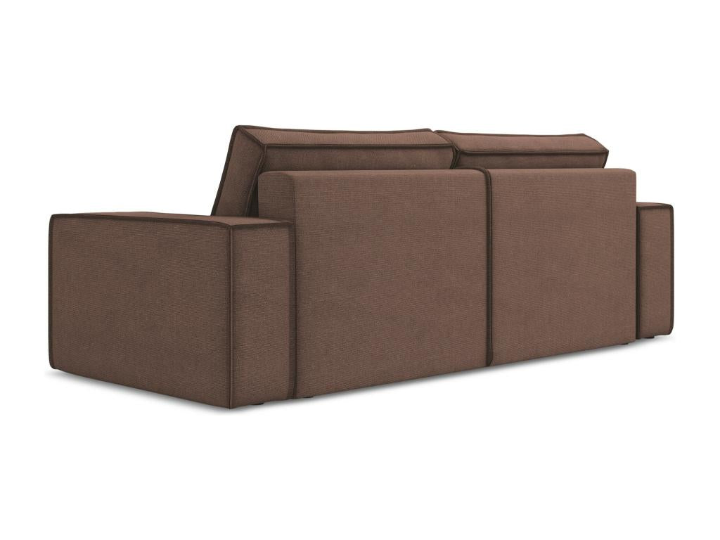 Canapé 3 places convertible en tissu texturé - rose poudré - Lumenao XOPJ30702