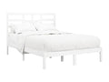 Cadre de lit sans matelas blanc bois massif 135x190 cm KXVS65060