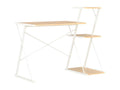 Bureau avec étagère Blanc et chêne 116x50x93 cm CKQA06796
