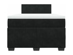 Sommier à Lumenao de lit avec matelas noir 120x190 cm velours PKQQ60784