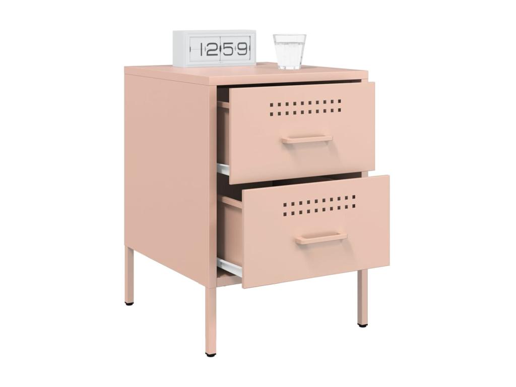 Tables de chevet 2 pcs rosace 36x39x50.5 cm acier ASAM25325