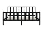Cadre de lit Noir Bois massif 200x200 cm FZSL40340