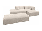 Canapé Modulable Zensova L Beige Avec Pouf THCV72014
