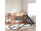 Lit superposé avec toboggan/échelle 90x200 cm bois pin massif SVOU27024
