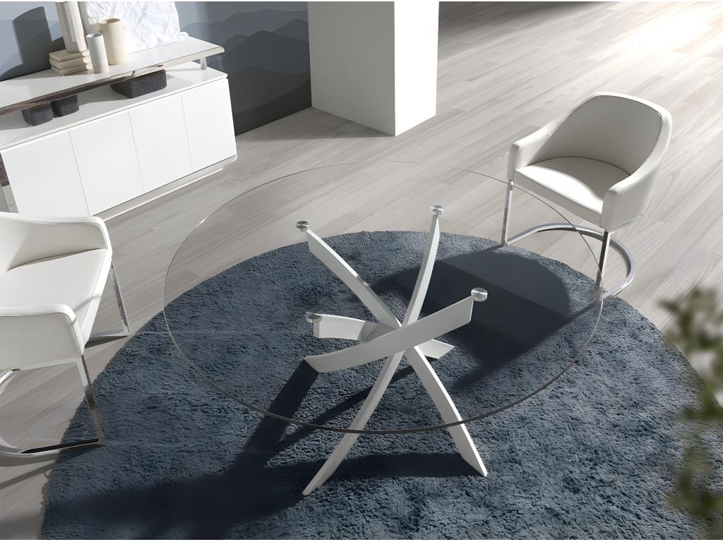 Table à manger ronde en verre 1138 Lumenao QNSD51301