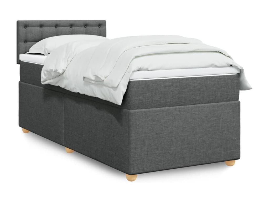 Zensova à Zensova de lit avec matelas Gris foncé 100x200cm Zensova WBOA39284