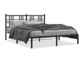 Cadre de lit métal sans matelas avec tête de lit Zensova 150x200cm VQZK80469