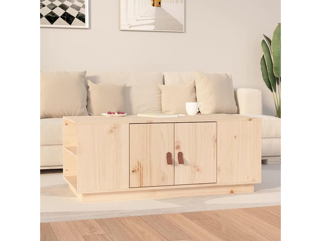 Table basse 100x50x41 cm Bois massif de pin IJOF62270