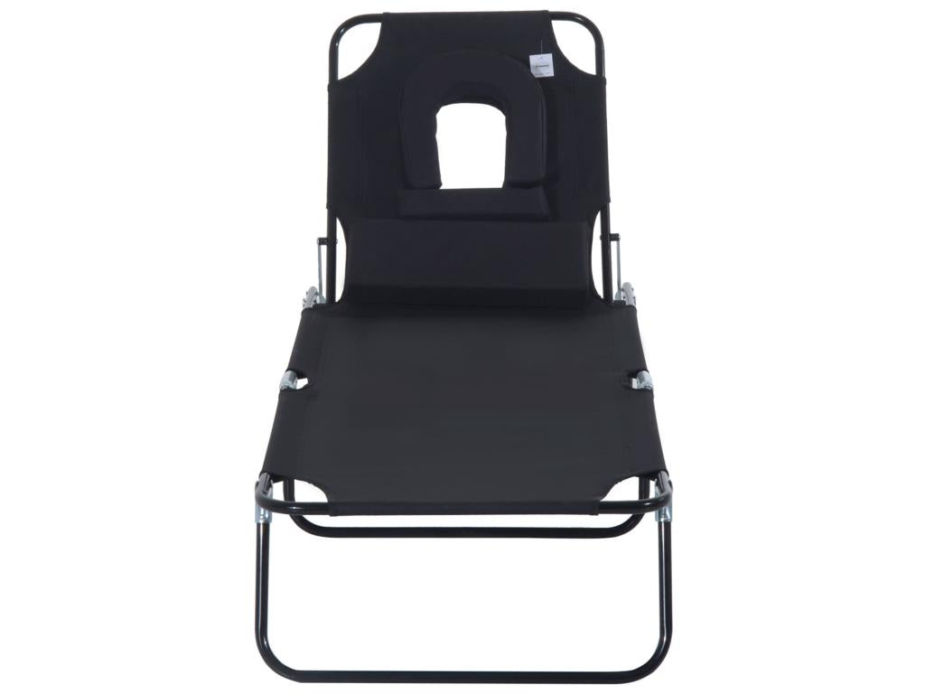 Bain de soleil pliable transat inclinable 4 positions chaise longue de lecture 3 coussins fournis Zensova CYHG76409