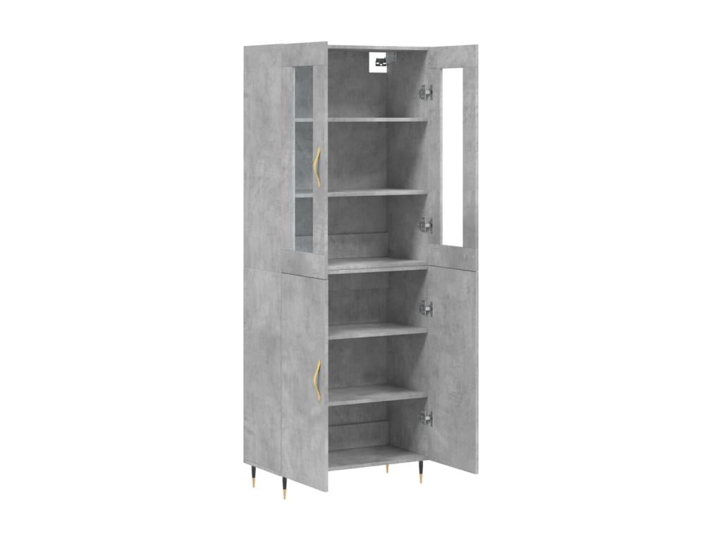 Buffet haut Gris béton 69,5x34x180 cm Zensova ingénierie HWPZ65762