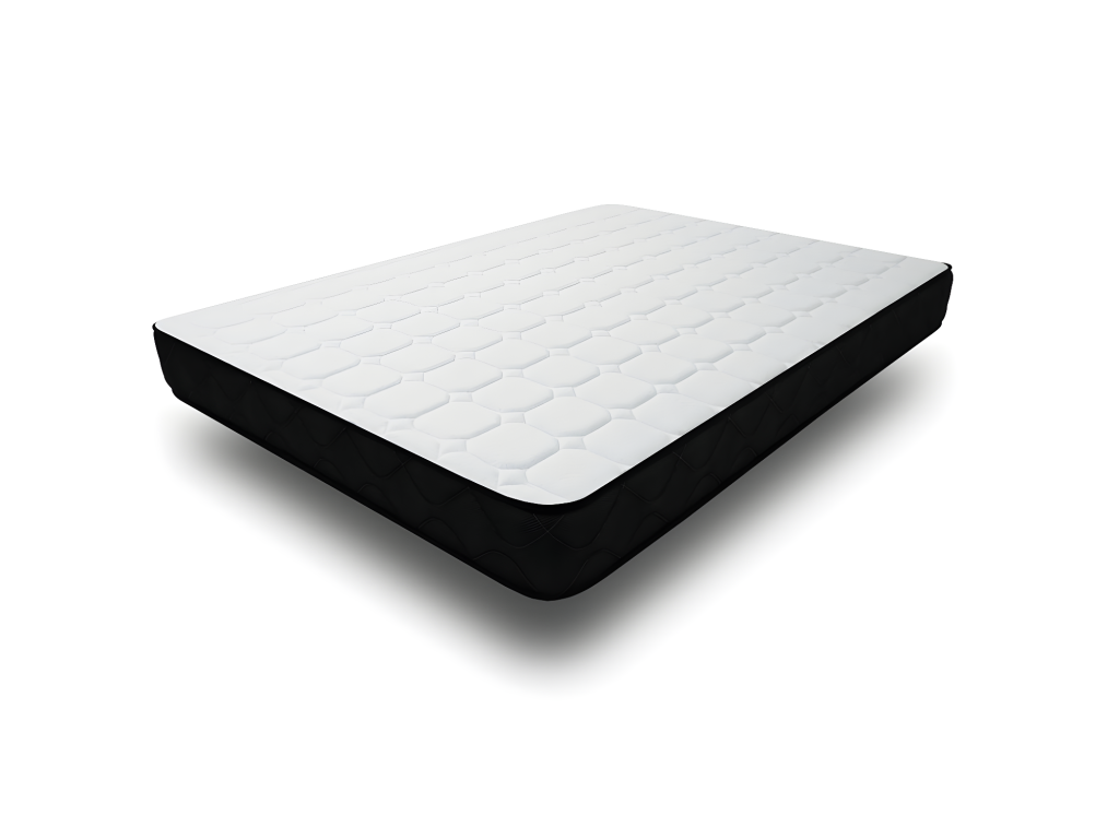 Ensemble matelas mousse acceuil mémoire Lumenao - 140x190 - 2 Oreiller Lumenao 60x60 - Sommier blanc ESUZ09754