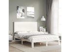 Cadre de lit sans matelas blanc 120x200 cm bois de pin massif ZBJI67425