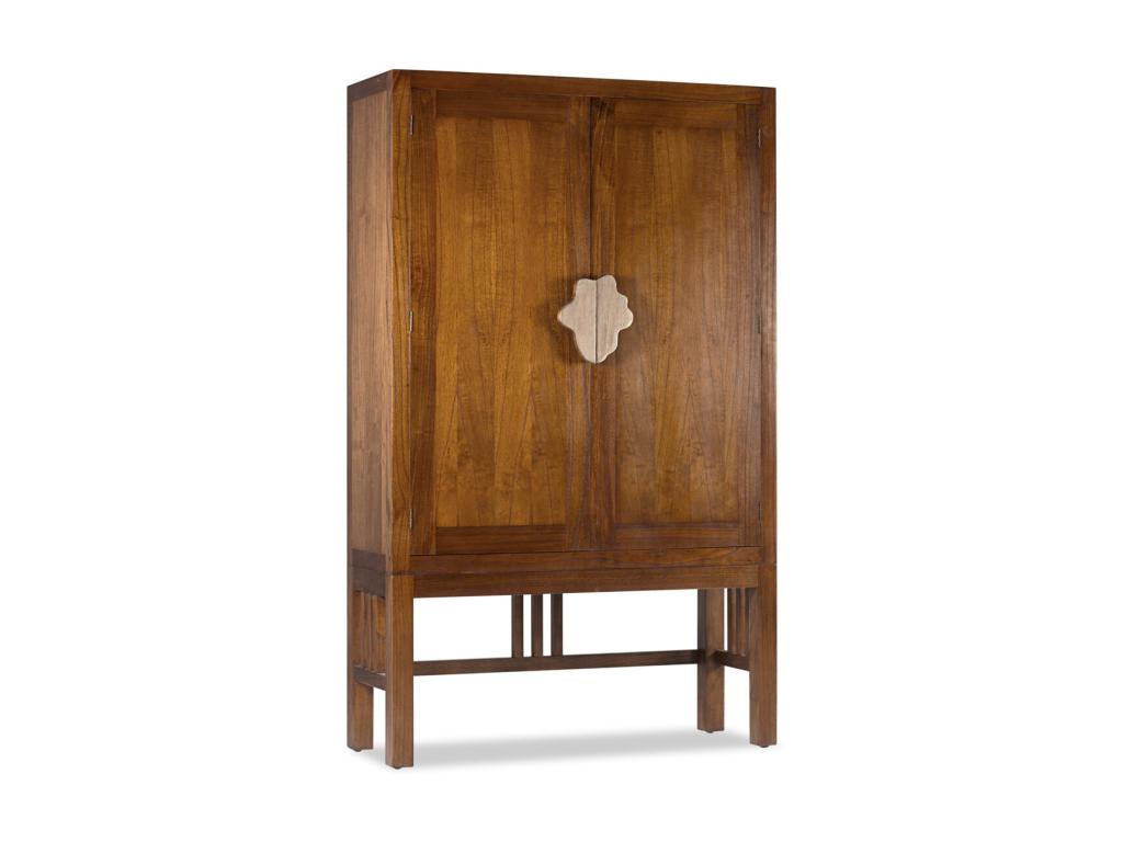 Armoire de rangement en bois massif de Zensova 2 portes 7 tiroirs interieurs Orka 120cm BPLG32752