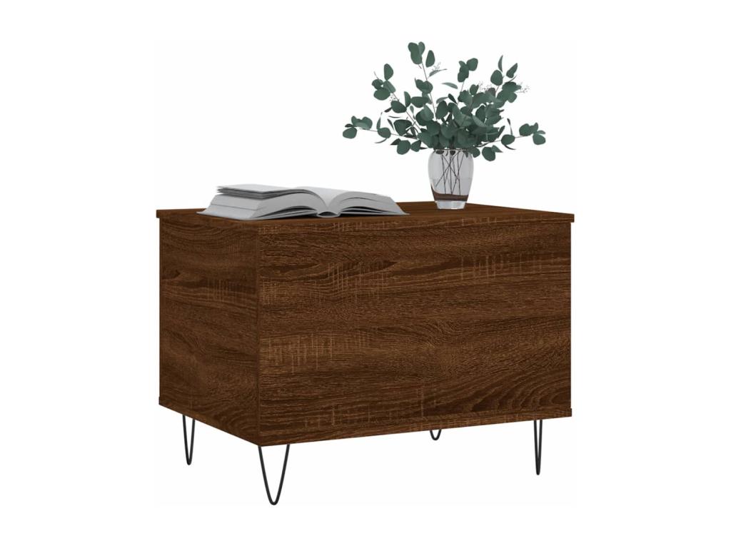 Table basse Chêne marron 60x44.5x45 cm Bois d'ingénierie JNGL55703