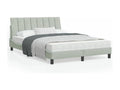 Lit avec matelas gris clair 120x200 cm velours WOWW57448