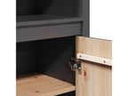 Buffet haut Gris 80x35x154 cm Bois massif de pin BOYE38217