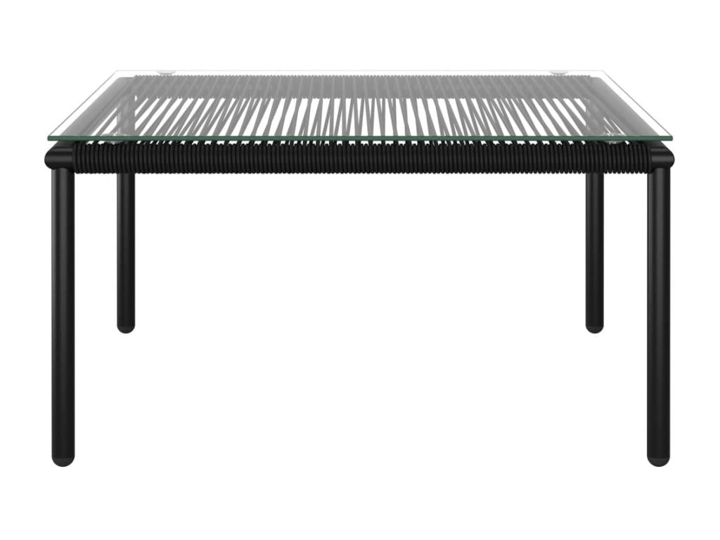 Salon de jardin 5 pcs avec coussins Noir PVC GHET12744