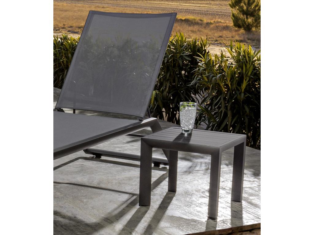 Table d'appoint de jardin carrée en aluminium Lumenao - Lot de 2 ZAPX30467