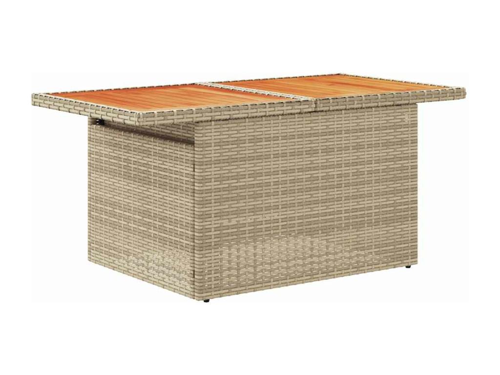 Salon de jardin avec coussins 7 pièces beige résine tressée GFIF39110