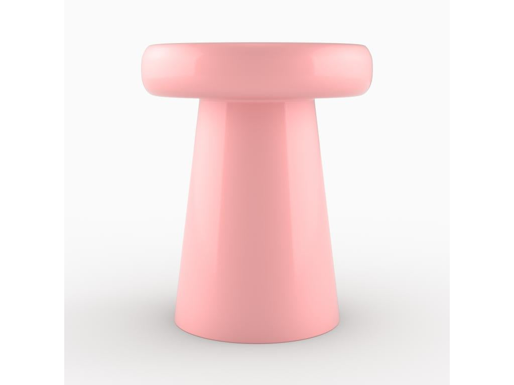 Table d'appoint ronde en métal rose D40 cm - Lumenao IWNC71522