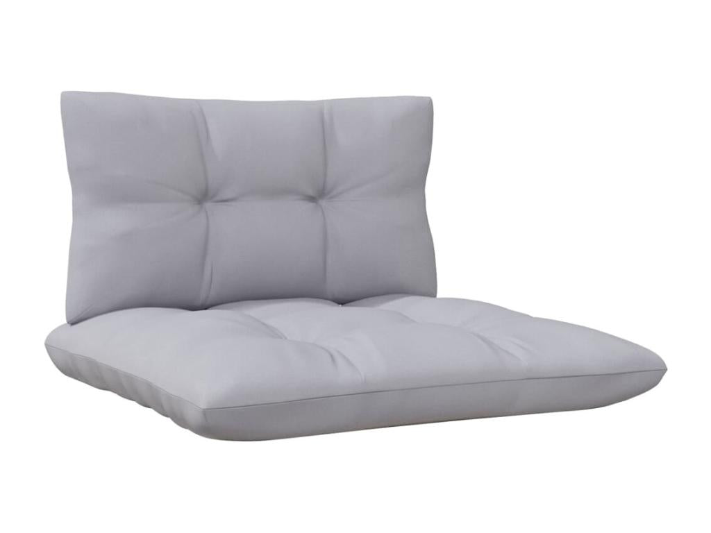 Salon de jardin 6 pcs avec coussins gris bois de pin IGDV11720