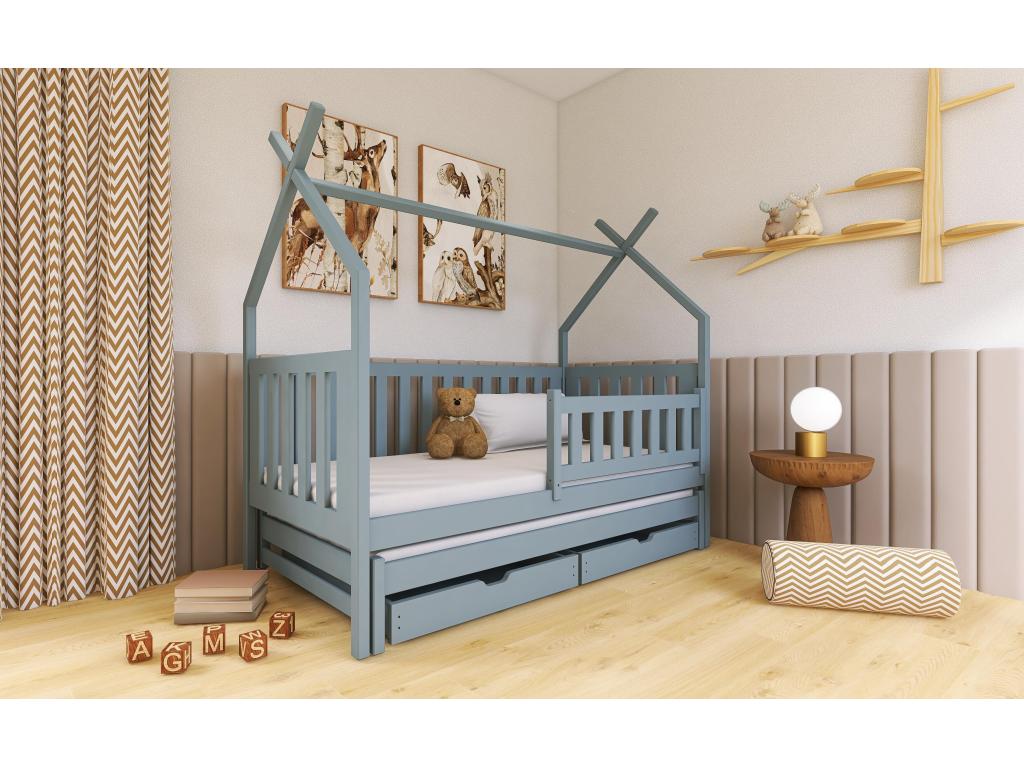 Lit cabane Zensova HB001 80x160 cm Gris SBLP33454