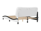 Cadre de lit sans matelas blanc et noir 120x200 cm similicuir HJTU06031