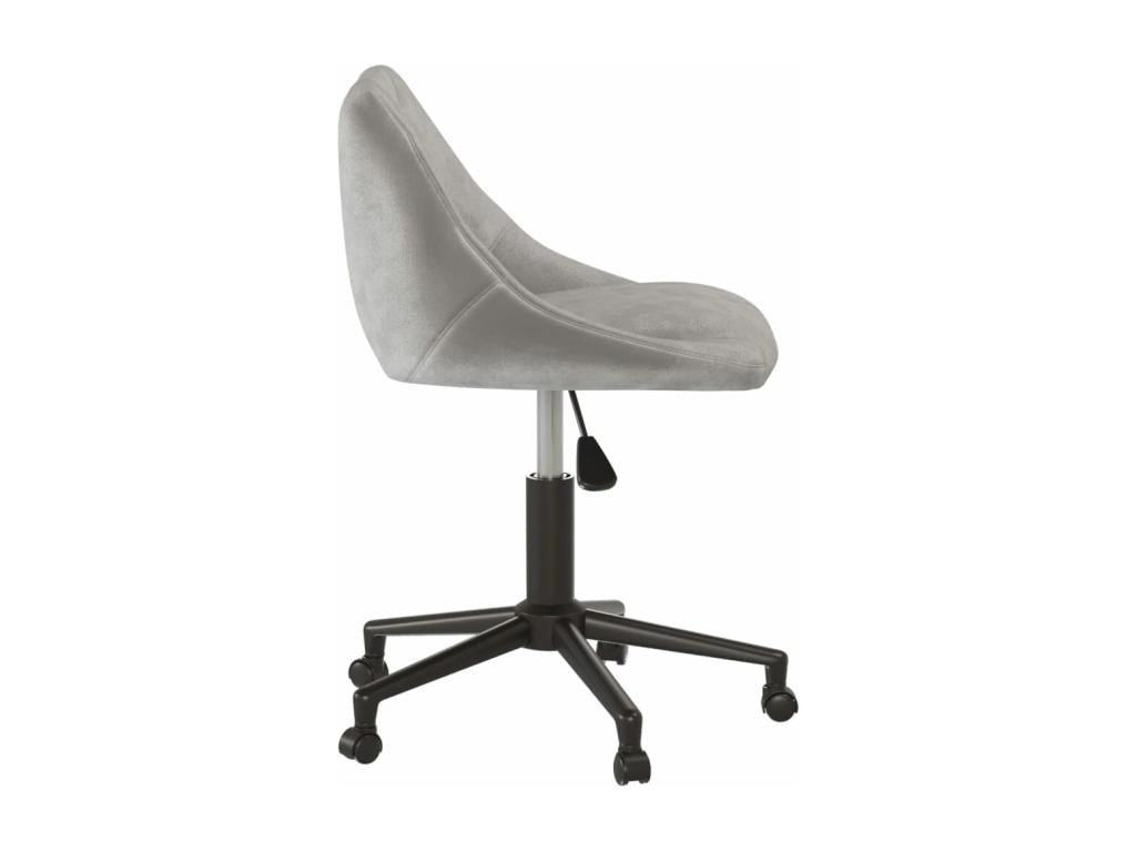 Chaise pivotante de bureau Gris clair Velours 25 TZJQ15042