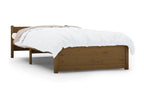 Cadre de lit sans matelas marron miel bois massif 75x190 cm ZCOM93616