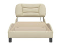 Cadre de lit avec tête de lit Crème 80x200 cm Tissu XHDE26383