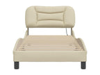 Cadre de lit avec tête de lit Crème 80x200 cm Tissu XHDE26383