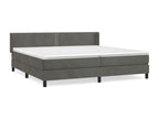 Lit à sommier tapissier et matelas Gris foncé 200x200cm Velours BLHD00841