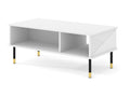 Table basse Zensova WHITE 110x55 cm fraisé sur pieds blanc mat HNRQ49597