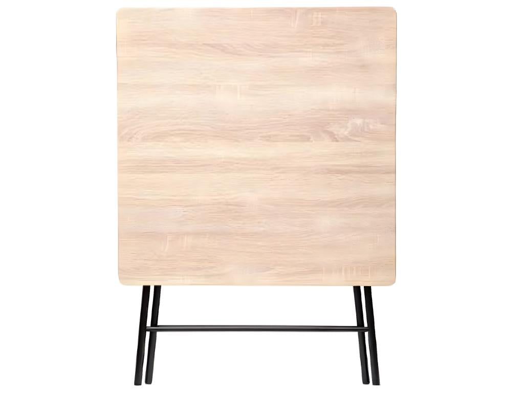 Table d'appoint pliante en métal coloris beige - L.80 x l.80 x H.75 cm KZIZ78697
