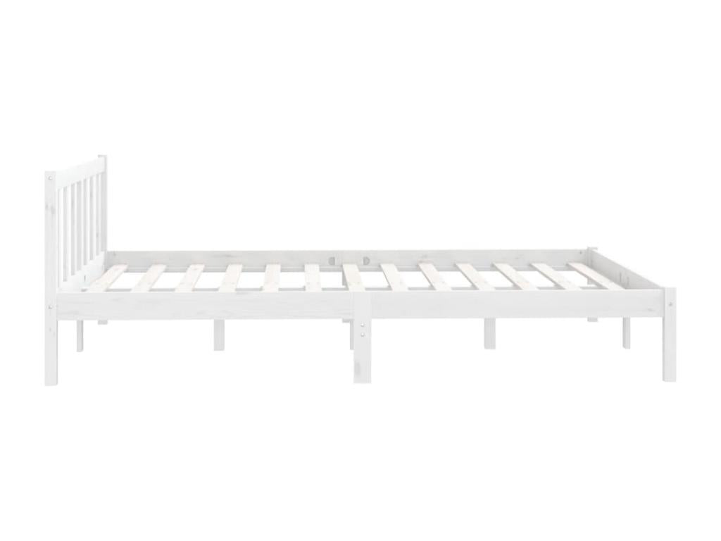 Cadre de lit Blanc Bois de pin massif 120x200 cm HMSL56856
