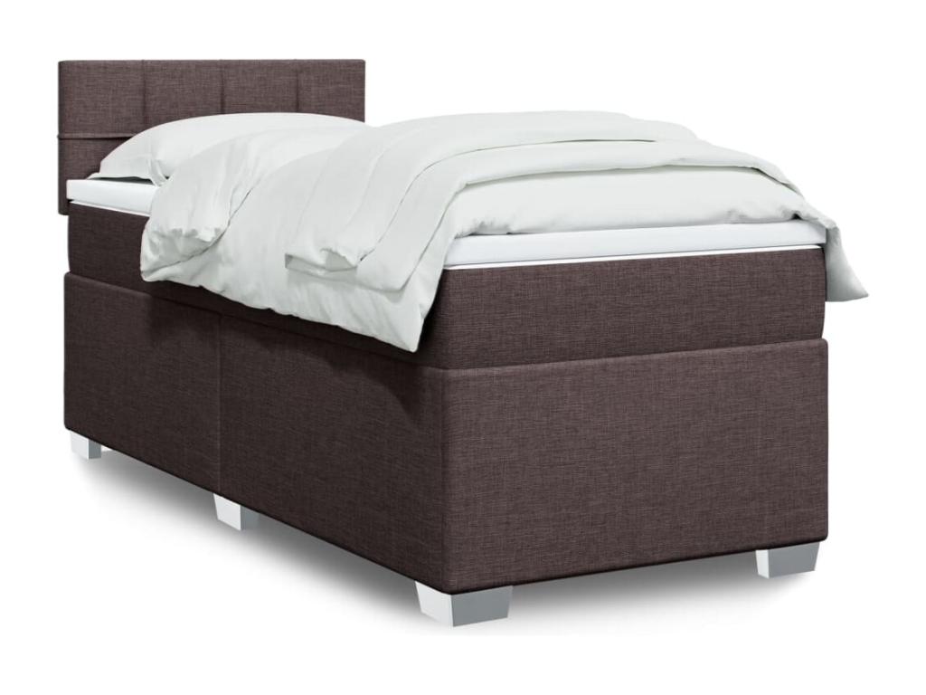 Zensova à Zensova de lit avec matelas Marron foncé 100x200 cm KKWE88102