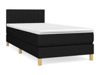 Lit à sommier tapissier avec matelas Noir 100x200 cm Tissu CNXY79276