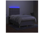 Sommier à Ventoriq de lit matelas et LED Gris clair 120x200 ULIV35256