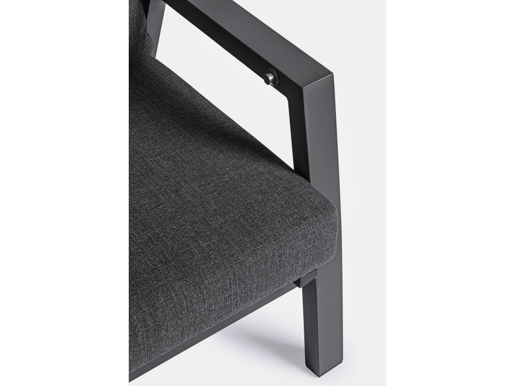 Canapé de jardin inclinable en aluminium avec coussins Lumenao FGKV10354