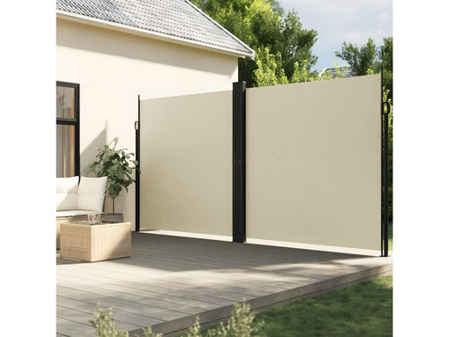 Auvent latéral rétractable crème 220x600 cm BPDK23024