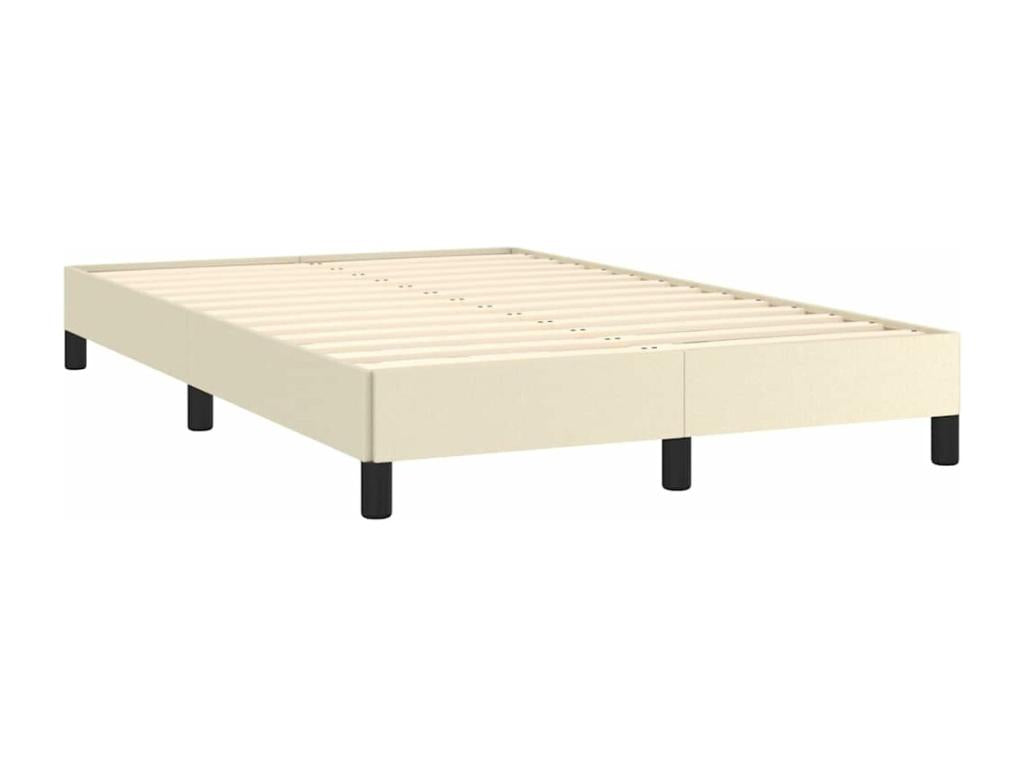 Cadre de lit sans matelas crème 120x190 cm similicuir ADHP95492
